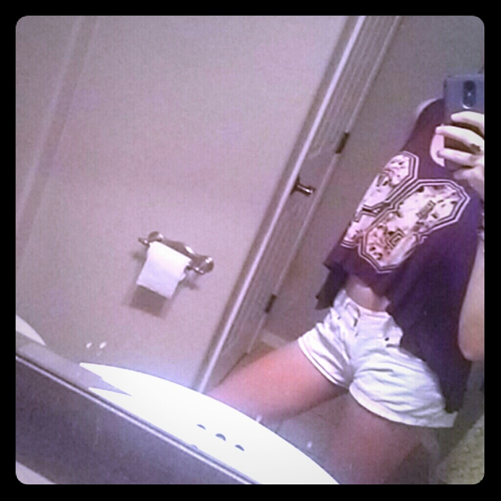 A cropped t-shirt